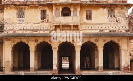 Königlicher Haupteingang von Palast, Nagaur Fort oder Ahhichatragarh Fort, Rajasthan, Indien. Stockfoto