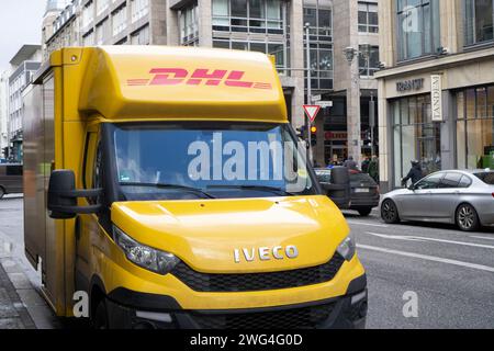 DHL Delivery van Berlin Deutschland Stockfoto