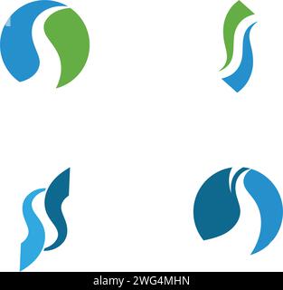 S Schreiben Logo Vorlage Vektor icon Abbildung Stock Vektor