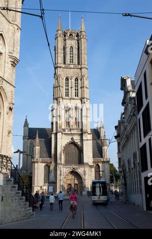 Belgien, Gent, Kathedrale Saint Bavo. Stockfoto