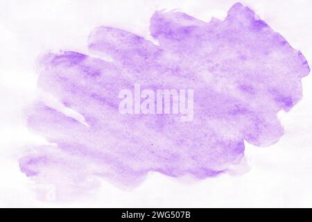 Abstrakter Hintergrund in violettem Aquarell. Violetter Hintergrund. Abstrakte blaue Textur. Stockfoto