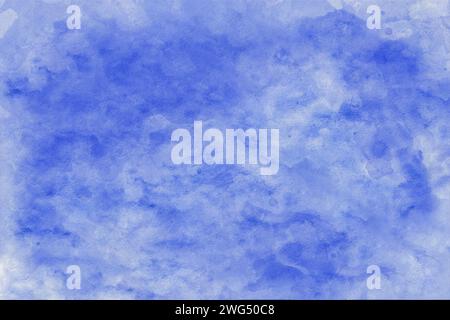 Abstrakter Hintergrund mit blauem Aquarell. Aquarellfarbe marineblauer Hintergrund. Abstrakte blaue Textur. Stockfoto