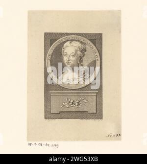 Porträt von Anna van Hannover, Prinzessin von Oranje-Nassau, Reinier Vinkeles (I), nach Jacobus kauft, 1783 - 1795 Druck Amsterdam Papierätzung / Gravur Stockfoto