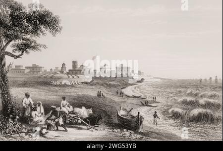 Fort St. George, Madras, Chennai, Indien, 1858 Stockfoto