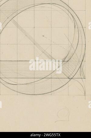 Buchstabe D, 1889 - 1894 Seite 15 rückseitig aus einem Skizzenbuch mit 33 Blättern. Papier. Bleistiftbriefe Stockfoto