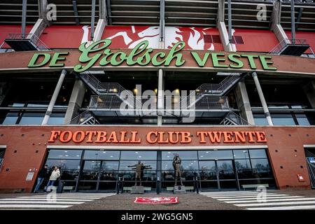 ENSCHEDE, Niederlande. Februar 2024. SPO, Grolsch Veste, niederländische eredivisie, Saison 2023/2024, während des Spiels Twente - RKC, Stadionübersicht Credit: Pro Shots/Alamy Live News Stockfoto