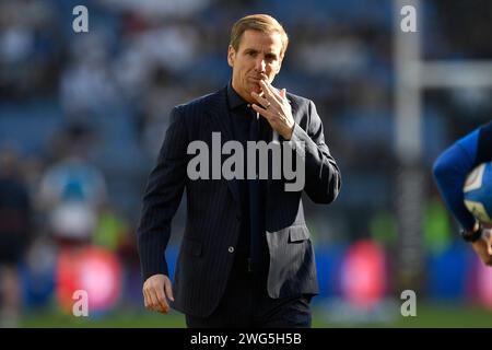 Rom, Italien. Februar 2024. Gonzalo Quesada Cheftrainer Italiens beim Six Nations Rugby-Spiel zwischen Italien und England im Stadio Olimpico in Rom am 3. Februar 2024. Foto Antonietta Baldassarre/Insidefoto Credit: Insidefoto di andrea staccioli/Alamy Live News Stockfoto