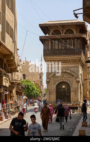 Sabil Kuttab von Abdel Rahman Katkhuda Sabil-Kuttab von Abd al-Rahman Katkhuda in der Al Muizz Straße in Kairo, Ägypten Stockfoto