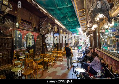 El Fishawy Cafe in Khan El Khalil Souq in Kairo, Ägypten Stockfoto