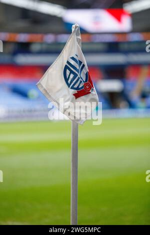 Während des Spiels der Sky Bet League 1 zwischen Bolton Wanderers und Barnsley im Toughsheet Stadium, Bolton am Samstag, den 3. Februar 2024. (Foto: Mike Morese | MI News) (Foto: MI News/NurPhoto) Credit: NurPhoto SRL/Alamy Live News Stockfoto