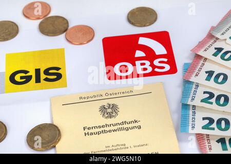GIS wird OBS ORF Contribution Service, Österreich Stockfoto