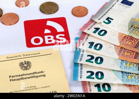 OBS, ORF Contribution Service, Österreich Stockfoto