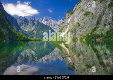 Blick auf den Obersee in den alpen im Sommer Stockfoto