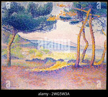 Pines entlang des Shore Henri-Edmond Cross (Henri-Edmond Delacroix) 1896 Stockfoto