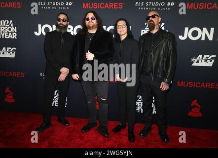 Los Angeles, Ca. Februar 2024. Wolfgang Van Halen von Mammoth WVH bei der MusiCares Person des Jahres 2024 zu Ehren von Jon Bon Jovi im Los Angeles Convention Center am 2. Februar 2024 in Los Angeles, Kalifornien. Quelle: Faye Sadou/Media Punch/Alamy Live News Stockfoto