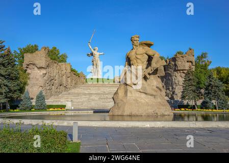 WOLGOGRAD, RUSSLAND - 19. SEPTEMBER 2021: Mamaev Kurgan. Wolgograd. Russland Stockfoto