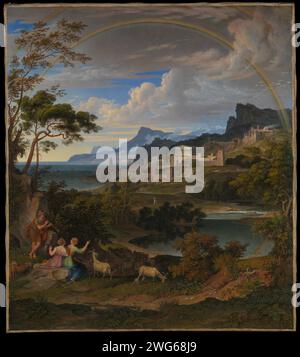 Heroic Landscape mit Rainbow Joseph Anton Koch 1824 Stockfoto