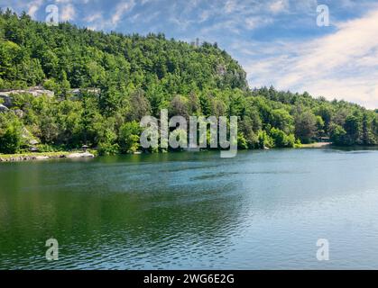 Lake Mohonk, Teil des Mohonk Mountain House, Upstate New York in New Paltz. Stockfoto