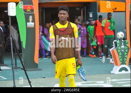 ABIDJAN, Elfenbeinküste - 2. FEBRUAR; Ambrosini Antonio Cabaca Salvador aus Angola während des TotalEnergies Caf Africa Cup of Nations (Afcon 2023) matc Stockfoto