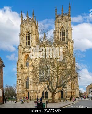 York Minster. Die Westfassade des York Minster, York, England, Großbritannien Stockfoto