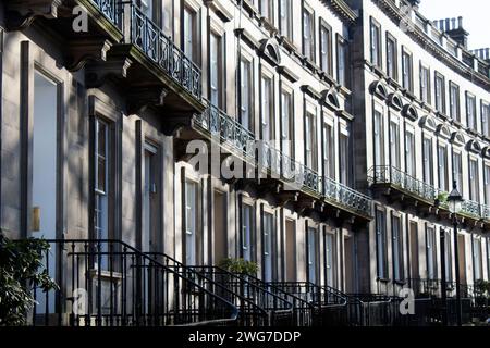 Randolph Crescent Teil von Edinburghs berühmter georgischer Neustadt Edinburgh, Schottland Großbritannien Stockfoto