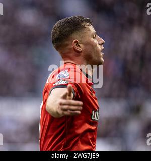 Dschidda, Saudi-Arabien. Februar 2024. Jeddah, Saudi-Arabien, 22. Dezember 2023: Ross Barkley feiert, nachdem er für Luton während des Premier League-Fußballspiels zwischen Newcastle United und Luton Town im St James Park in Newcastle upon Tyne, England (Richard Callis/SPP) erzielte. /Alamy Live News Stockfoto