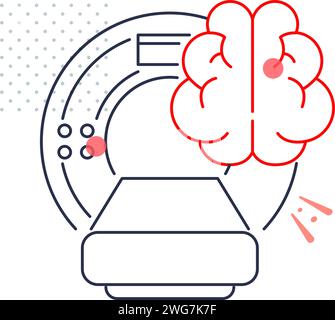Brain MRT and CT Scan – Symbol für medizinische Bildgebung als EPS 10-Datei Stock Vektor
