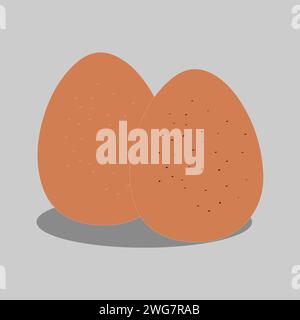 Ei Vektor Illustration, Sammlung von ganzen, gebrochen, gebraten, Eigelb, Eierschalen und gekochte Eier. Ganze und gebrochene weiße und gelbe frische Roheier. Stock Vektor