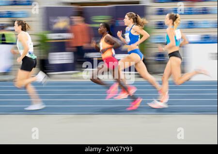 Miramas, Frankreich. Februar 2024. Ambiente während des Meetings Miramas Metropole 2024, World Athletics Indoor Tour Silver am 2. Februar 2024 im Miramas Métropole Stadion in Miramas, Frankreich - Foto Florian Frison/DPPI Credit: DPPI Media/Alamy Live News Stockfoto