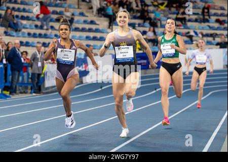 Miramas, Frankreich. Februar 2024. Zoe SHERAR während des Treffens Miramas Metropole 2024, World Athletics Indoor Tour Silver am 2. Februar 2024 im Miramas Métropole Stadion in Miramas, Frankreich - Foto Florian Frison/DPPI Credit: DPPI Media/Alamy Live News Stockfoto