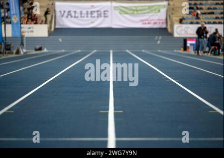 Miramas, Frankreich. Februar 2024. Ambiente während des Meetings Miramas Metropole 2024, World Athletics Indoor Tour Silver am 2. Februar 2024 im Miramas Métropole Stadion in Miramas, Frankreich - Foto Florian Frison/DPPI Credit: DPPI Media/Alamy Live News Stockfoto