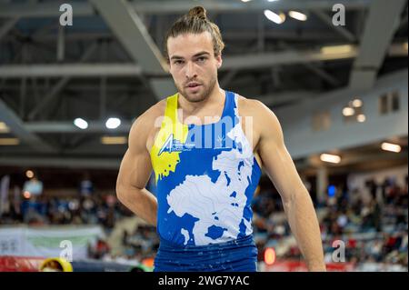 Miramas, Frankreich. Februar 2024. Romain EMIG während des Treffens Miramas Metropole 2024, World Athletics Indoor Tour Silver am 2. Februar 2024 im Miramas Métropole Stadion in Miramas, Frankreich - Foto Florian Frison/DPPI Credit: DPPI Media/Alamy Live News Stockfoto