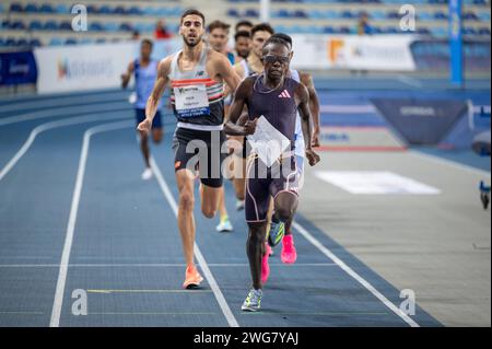 Miramas, Frankreich. Februar 2024. Ryan MPHAHLELE während des Meetings Miramas Metropole 2024, World Athletics Indoor Tour Silver am 2. Februar 2024 im Miramas Métropole Stadion in Miramas, Frankreich - Foto Florian Frison/DPPI Credit: DPPI Media/Alamy Live News Stockfoto