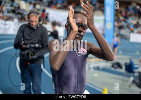 Miramas, Frankreich. Februar 2024. Ryan MPHAHLELE während des Meetings Miramas Metropole 2024, World Athletics Indoor Tour Silver am 2. Februar 2024 im Miramas Métropole Stadion in Miramas, Frankreich - Foto Florian Frison/DPPI Credit: DPPI Media/Alamy Live News Stockfoto