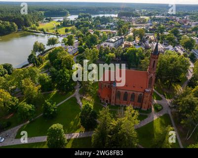 Panoramablick auf das litauische Resort Druskininkai Stockfoto