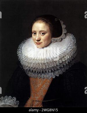 Porträt einer Frau, Gemälde von Michiel Jansz. Van Mierevelt Stockfoto