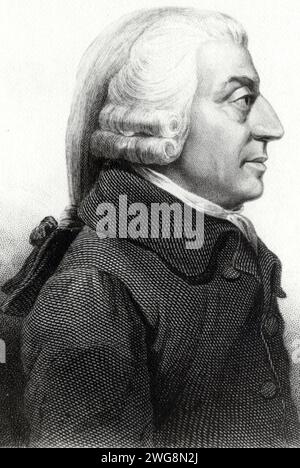 Adam Smith (1723–1790) schottischer Ökonom und Philosoph Stockfoto