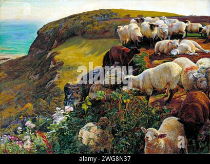 Our English Coasts, 1852 ('Streyed Sheep') Gemälde von William Holman Hunt Stockfoto