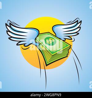 Vektor-Design Für Fliegende Gelder Stock Vektor
