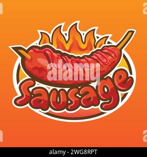 Sausage Franchise-Logo Stock Vektor