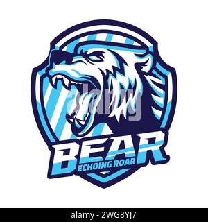 Vektordesign Mit Bärenroar-Logo. Angry Bear Logo Stock Vektor