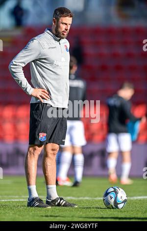 Unterhaching, Deutschland. Februar 2024. Co-Trainer Marc Endres (Unterhaching), 03.02.2024, Unterhaching (Deutschland), Fussball, 3. LIGA, SPVGG UNTERHACHING - SC VERL, DFB/DFL VORSCHRIFTEN VERBIETEN DIE VERWENDUNG VON FOTOS ALS BILDSEQUENZEN UND/ODER QUASI-VIDEO. Quelle: dpa/Alamy Live News Stockfoto