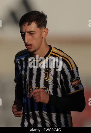 Alessandria, Italien. Februar 2024. Jonas Rouhi von Juventus während des Spiels der Serie C im Stadio Giuseppe Moccagatta gegen Alessandria, Turin. Der Bildnachweis sollte lauten: Jonathan Moscrop/Sportimage Credit: Sportimage Ltd/Alamy Live News Stockfoto