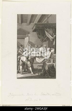 Bürgermeister Beert Proys in Utrecht, Mord, 1425, 1791 Druck Bürgermeister Beernt Proys in Utrecht, getötet in seinem Bett, 1425. Niederlande Papier ätzt gewalttätigen Tod, getötet werden, misshandelt und misshandelt werden; sucht Tod Utrecht Stockfoto