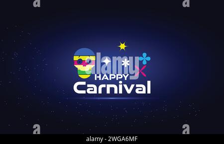 Happy Carnival Hintergrundbilder und Hintergründe, die Sie herunterladen und auf Ihrem Smartphone, Tablet oder Computer verwenden können. Stock Vektor