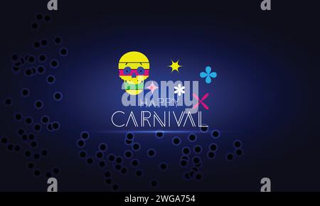 Happy Carnival Hintergrundbilder und Hintergründe, die Sie herunterladen und auf Ihrem Smartphone, Tablet oder Computer verwenden können. Stock Vektor