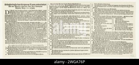 Belagerung von Bergen op Zoom, 1622, 1622 Textblatt Belagerung von Bergen op Zoom durch die spanische Armee unter Spinola und Velasco, 18. Juli bis 3. Oktober 1622. Siehe auch den entsprechenden Ausdruck. Leiden Papier Buchdruck Bergen op Zoom Stockfoto