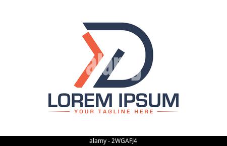 YD Letter Logodesign. Einzigartiges und modernes YD-Logo-Design. Stock Vektor