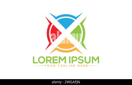 X-Logo-Design. Kreatives und modernes X-Logo-Design. Stock Vektor