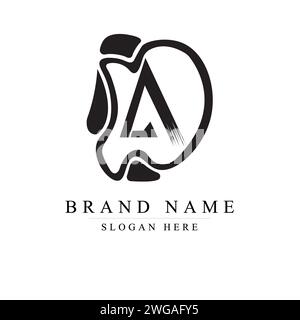 Initialen Letter da Logo Design Vektor Illustration Vorlage, Initial Letter da Logo Stock Vektor